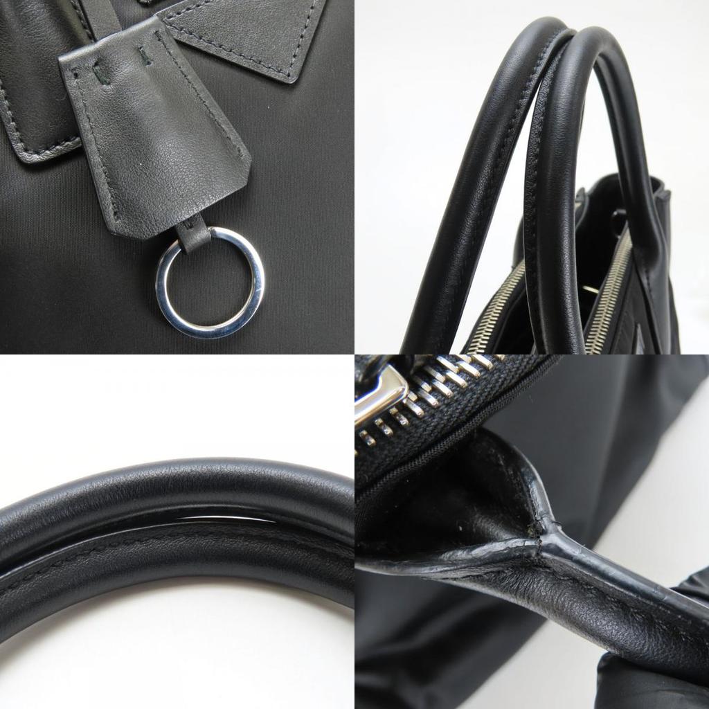 Used PRADA Tote Bag concept Nylon/leather black Shoulder