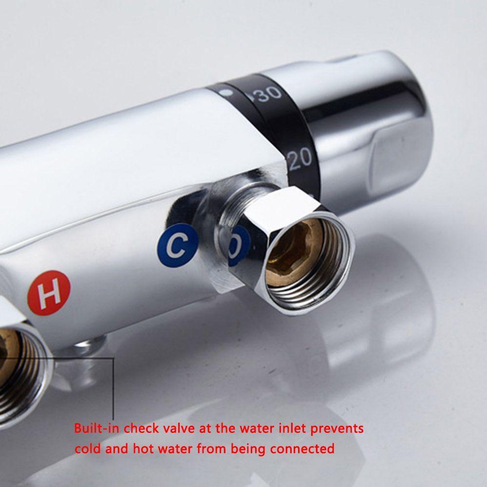 Modern Shower Valve Chrome Bottom Bathroom Faucet Bathroom Accessories Exposed Bar Shower Mixer Valve Tap Alloy