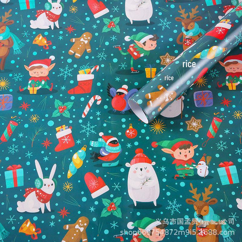 Festive Floral Kraft Wrapping Paper for Christmas & Birthday Gifts