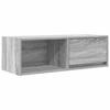 VidaXL TV Cabinet Sonoma Grey 80x31x25.5 Cm Engineered Wood, TV Stand, Hi-fi Cabinet, Entertainment Center, TV Buffet, 861464