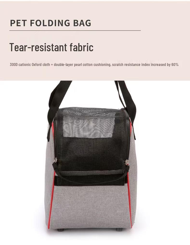 Portable Multifunctional Pet Bag: Crossbody, Handheld & Breathable Carrier for Cats and Dogs, Foldable Design for Easy Outings