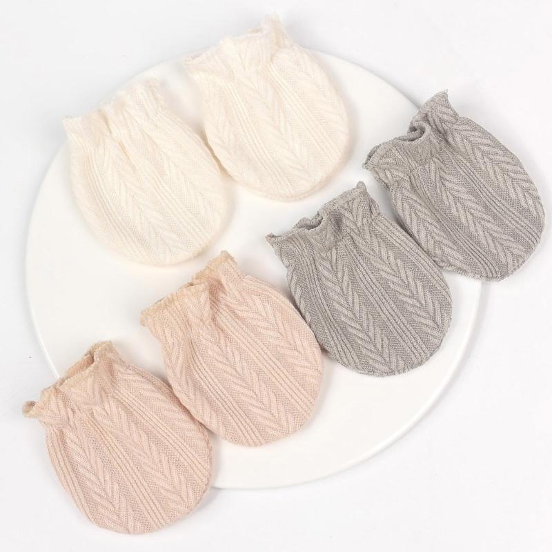 Baby Turban Hat Hospital Nursery Hat with Gloves & Feet Bowknot Newborns Soft Bonnet Caps Set for Baby 0-3 Month