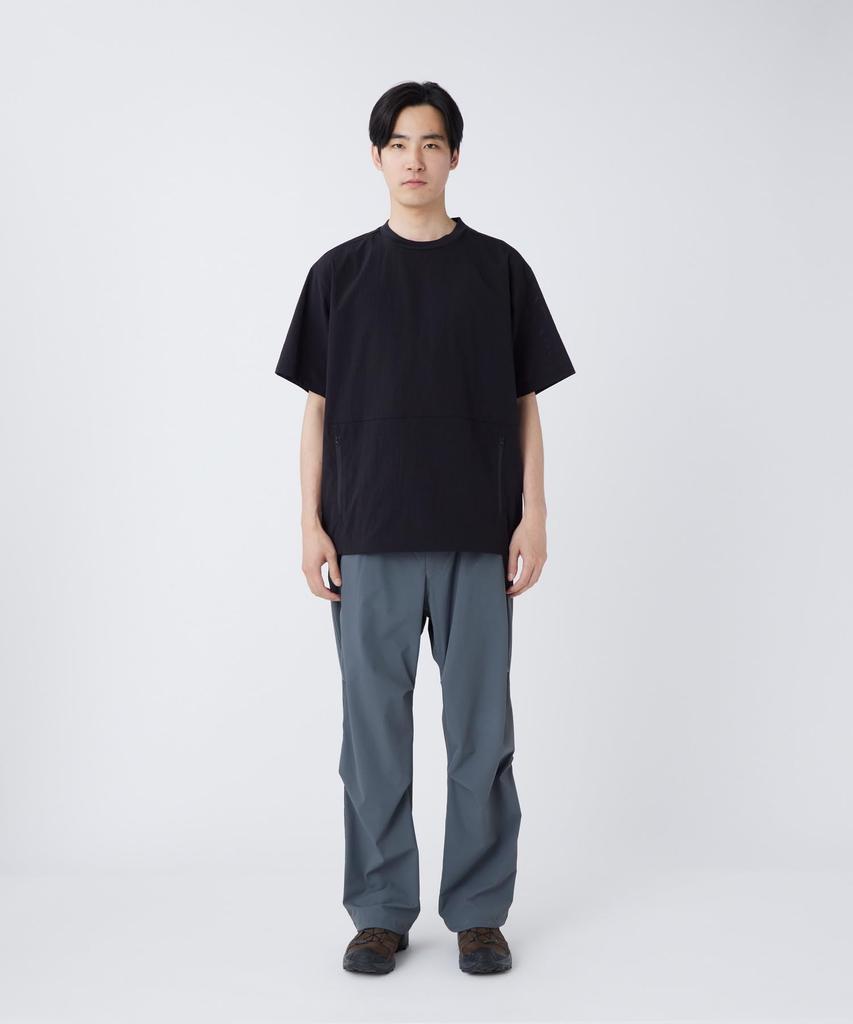 Breathable Quick Dry Short Size L [Snow Peak] T-Shirt CS-26SU015 T-shirt, Sleeve, Men's/Women's, BLACK,
