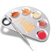 Mezclador de Maquillaje de Acero Inoxidable Placa Mezcladora para Uñas Paleta Mezcladora de Base y Sombras de Ojos con Varilla Espátula Herramientas de Belleza