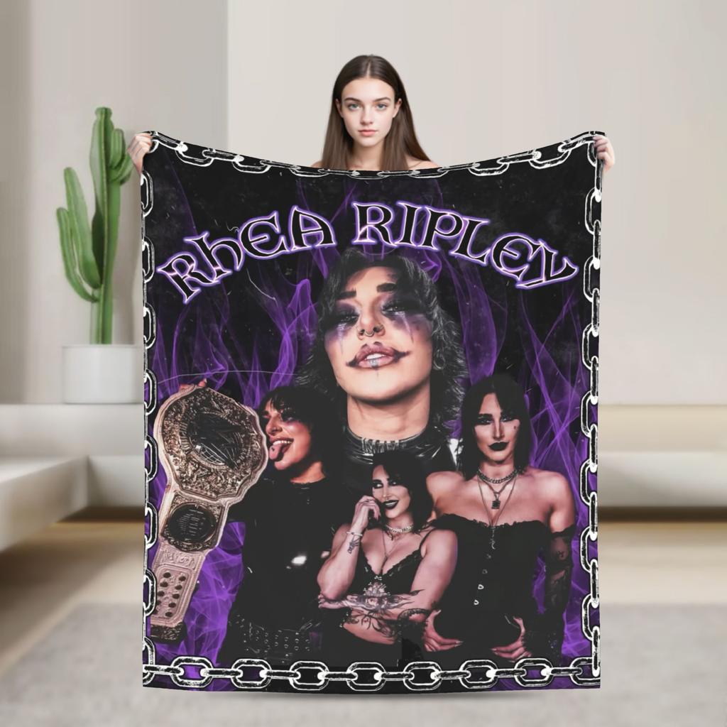 Rhea Ripley Wrestler Decken Warm Weich Neuheit Plüsch Überwurfdecke Für Mädchen Jungen Outdoor Flanell Tagesdecke Bettbezug