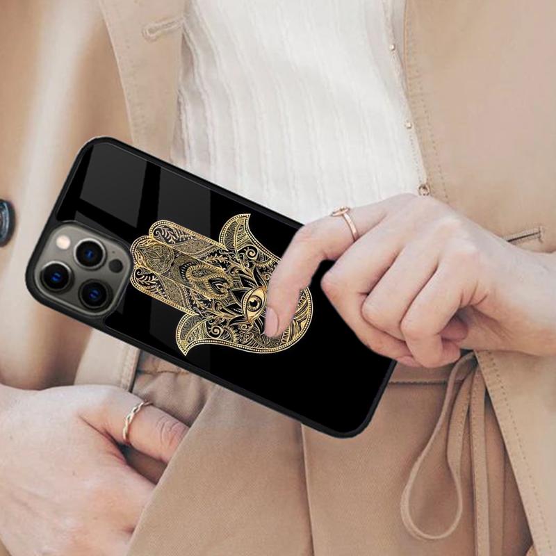 Dot Hamsa Hand Mandala Art Magnetic Phone Case For APPLE iPhone 17 Air 16 14 13 12 Pro Max 15 Plus Wireless Charge MagSafe Cover