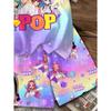 Fashion New KPOP Korean Cartoon Printed Two Piece Set Kids Tie Dyeing Rainbow Loose Breathable T-shirt Shorts Set