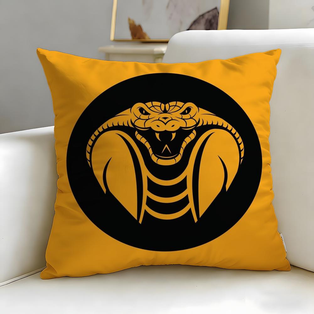 Classic TV Series Cobra Kai Cushion Cover Soft & Easy-Wash Pillow Case – Versatile for Couch, Bed, Travel and Office