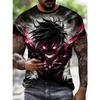 Moda Uomo T-shirt da Uomo Stampata 3D Girocollo Manica Corta Trendy Streetwear