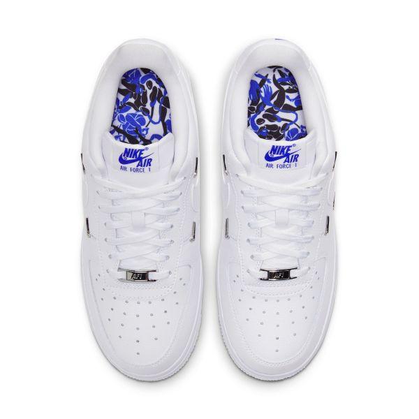 Nike Air Force 1 07 LX Sisterhood - Zapatillas para mujer Blanco Plata Metálico Hiper-Royal Negro CT1990-100