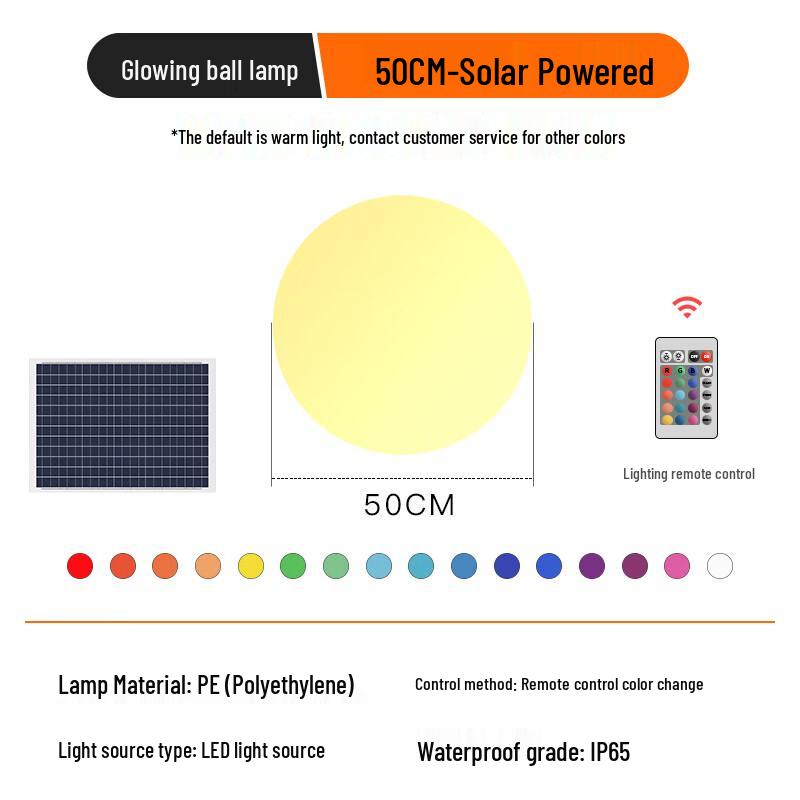 Outdoor Solar LED Sphere Landscape Light