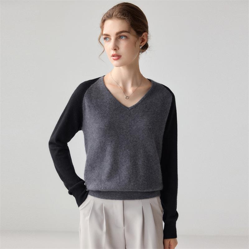 Lekasha Women's 100% Pure Cashmere Long-Sleeve Sweater - Warm Knitted Base Layer