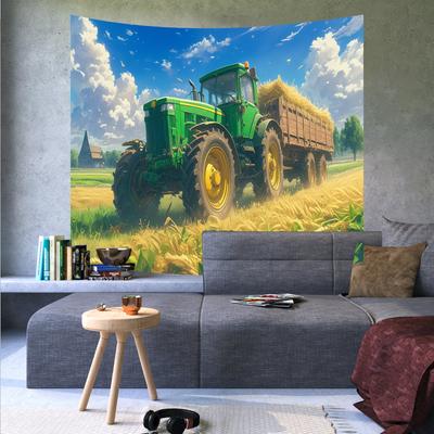 Support Farmer Tapestry Banner Rural Wall Hanging Wall Art Decoration Bedroom Farmland Wall Tapestry