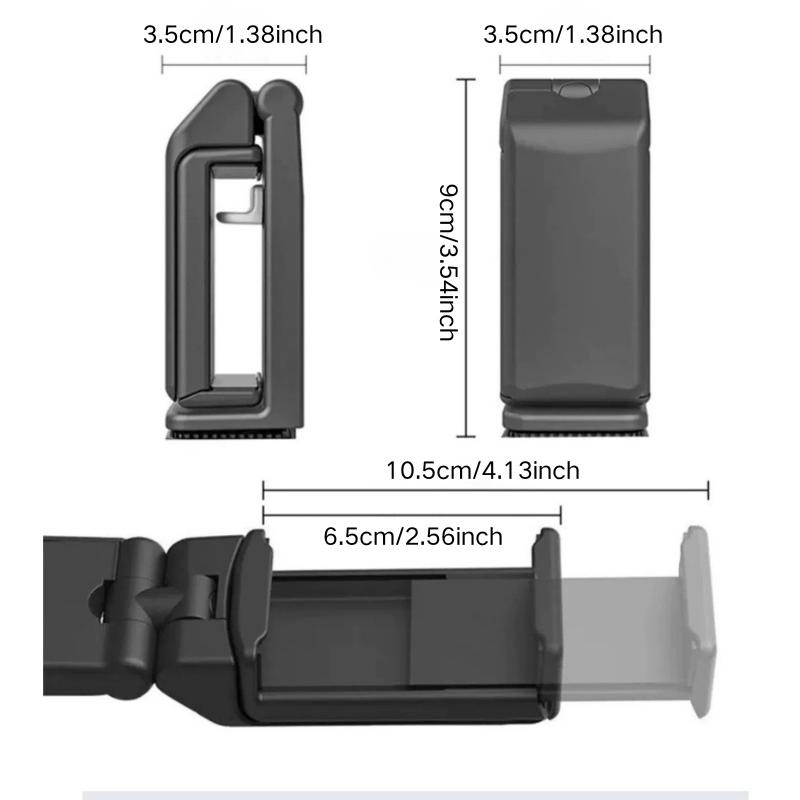 Faltbare Mini-Handyhalterung für Flugreisen - 360° drehbarer Ständer, tragbare Autohalterung zur Nutzung im Zugabteil und am Schreibtisch, freihändig