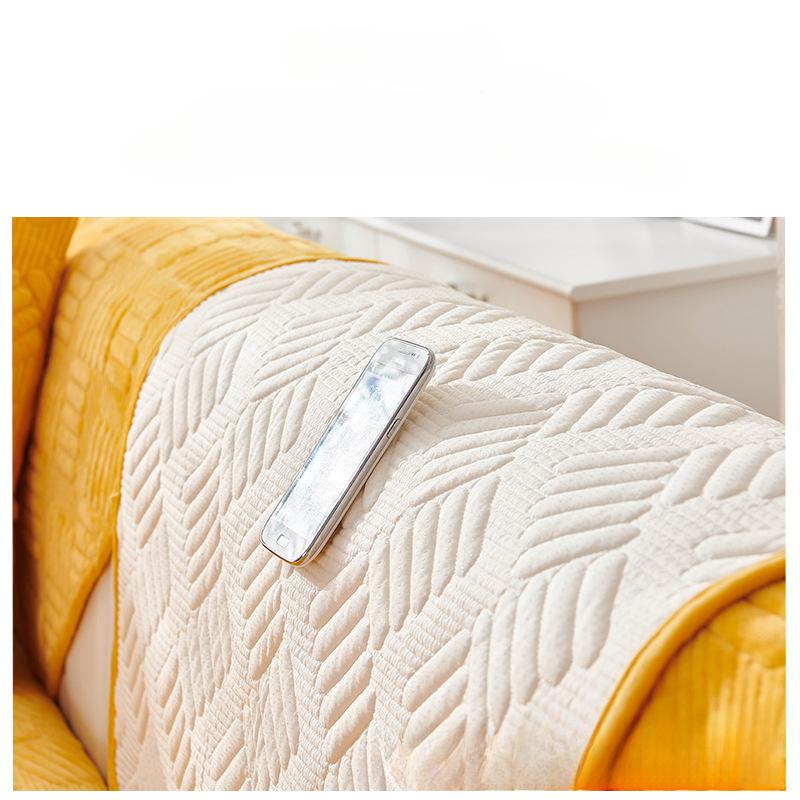 Zimní plyšový polštář na pohovku Jednoduchá moderní protiskluzová látka Polštář na pohovku Potah na pohovku Slipcover