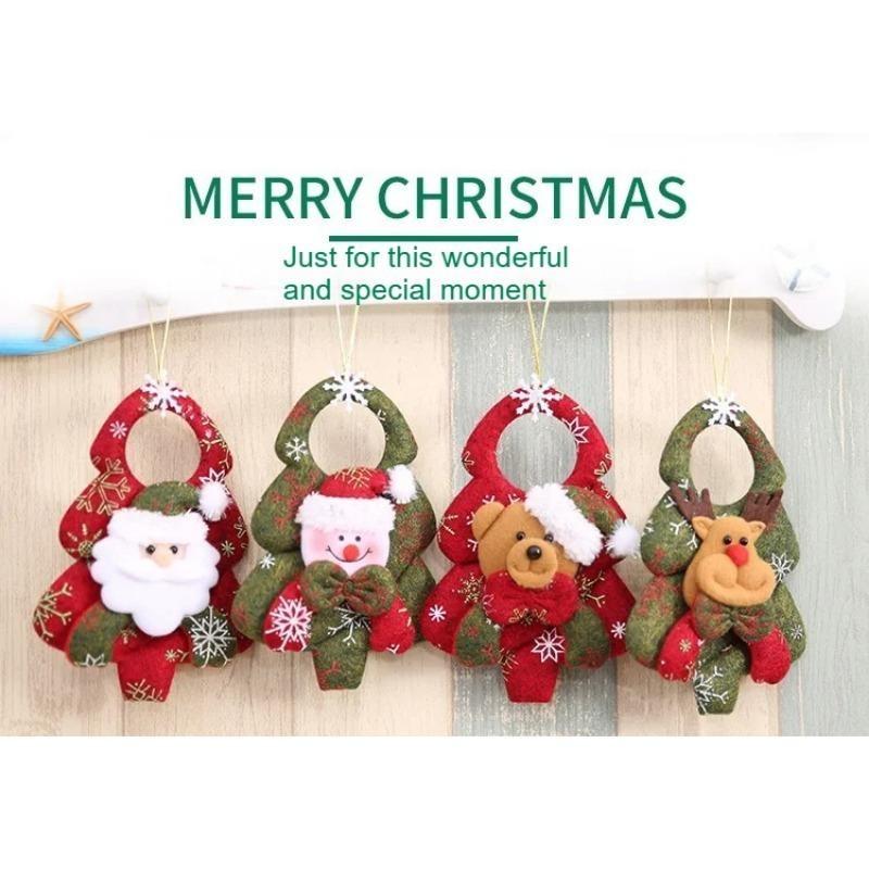 Christmas Tree Pendant Three-Dimensional Santa Claus DIY Christmas Tree Decoration Christmas Non-Woven Fabric Pendant Children's Gift
