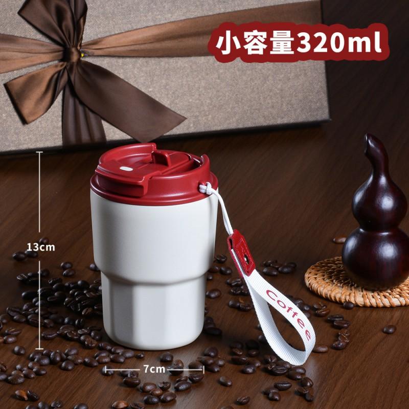 Stainless Steel 316 Double-Drink Insulated Travel Coffee Cup With Straw Lid Portable Mini Thermos Office Outdoor