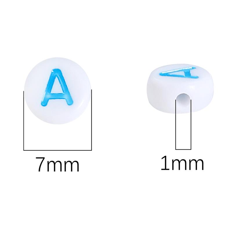 A-Z Letter Flat Beads Material Package DIY Handmade Material Package 26 English Letter Beads+Love Heart Beads For Jewelry Making DIY Bracelet Necklace
