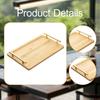 Serving Tray Coffee Table with Metal Handles Rectangular Platter Snack Trays for Food