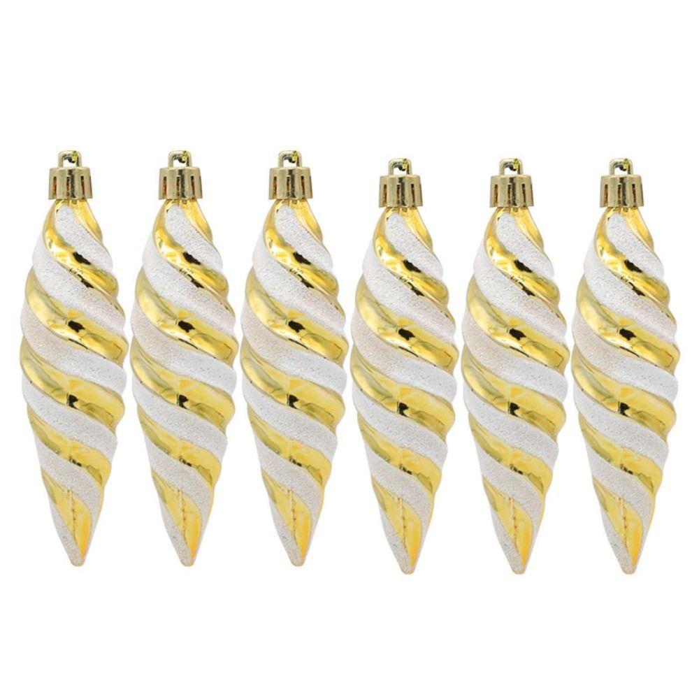 Decor Home Decoration DIY Xmas Pendant Plastic Pendants Spiral Thread Christmas Tree Ornaments
