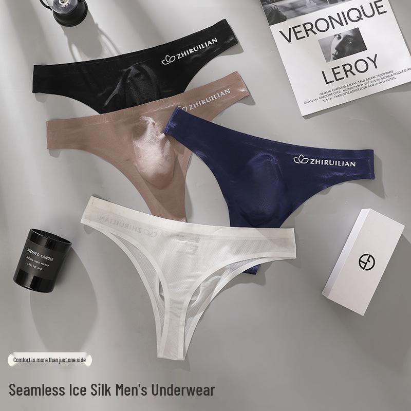 Pánské bezešvé sportovní trojúhelníkové slipy s nízkým pasem