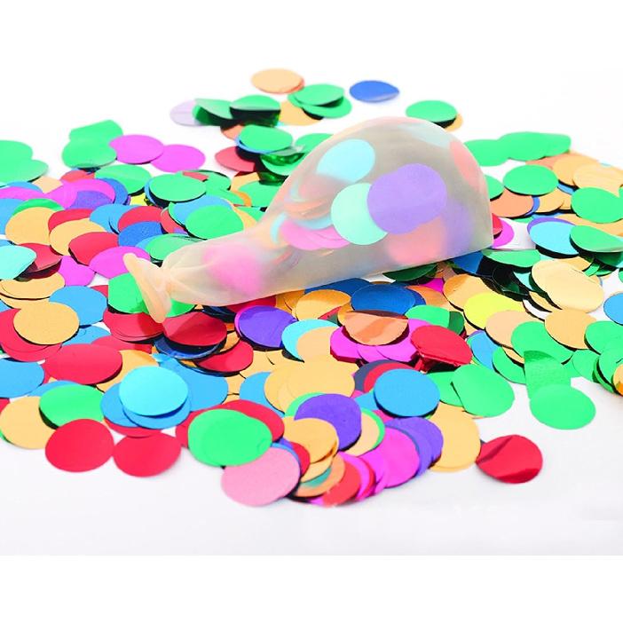 Multi Color Round Foil Confetti Beautiful Rainbow Metallic Table Confetti Glitter for Fill Balloons, Wedding,Birthday,Party,Festival