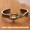 Creative Sewing Machine Shape Alloy Bracelets Sewing Machine Shape Bangle Unisex Handcrafted Festival Wear Accessory