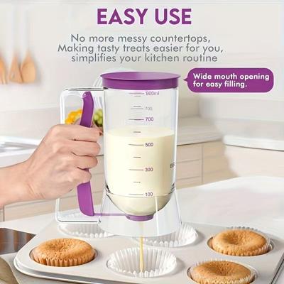 1 PIÈCE DISTRIBUTEUR DE PÂTE Séparateur de Pâte à Gâteau Tasse à Mesure Distributeur Outil de Cuisson DIY Portatif