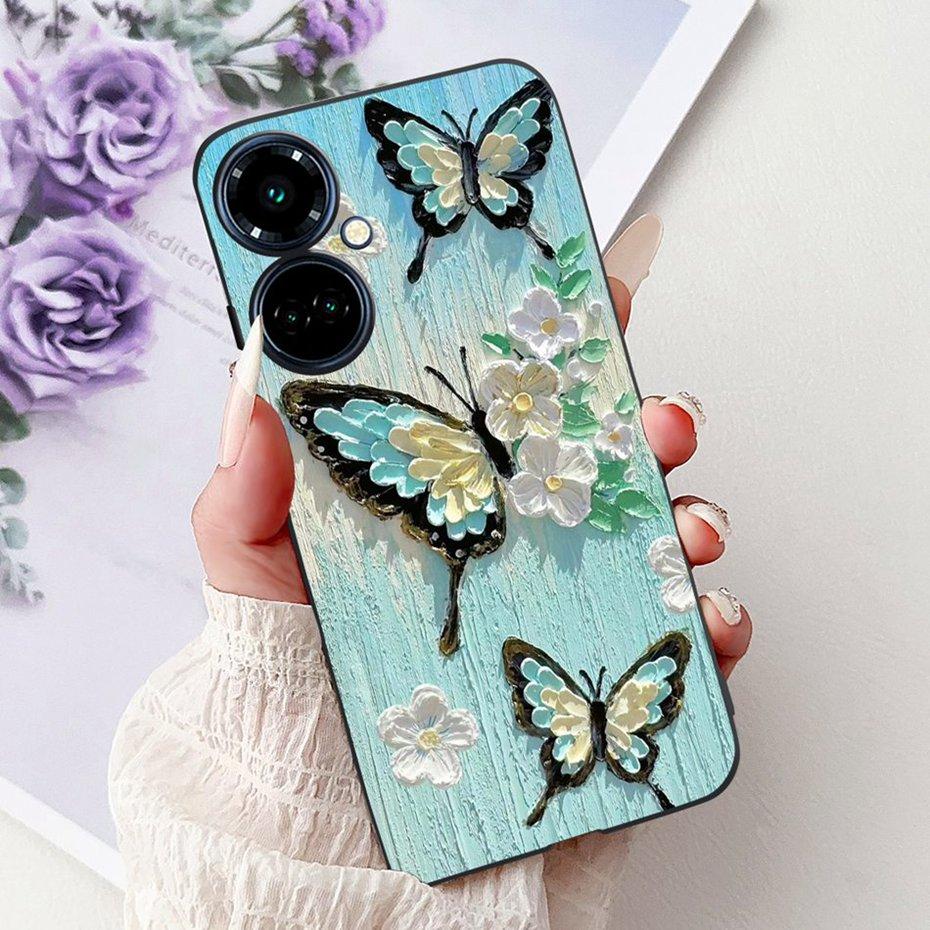 New Design Phone Case For Tecno Camon 19 Pro 5G 4G Camon19 Black Silicone Soft Cover For Tecno Camon 19 19Pro 4G Cases Bumpers