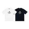 Stussy Nera 8 Classica Filigrana Stampa Lettere 2025 Unisex Streetwear Vestibilità Larga Maglietta in Cotone