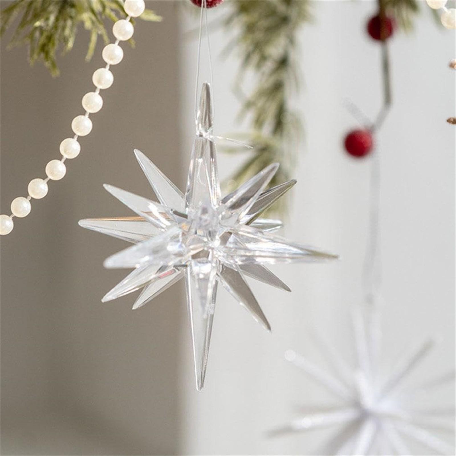 

Star Ornaments, Glitter Star Hanging Ornaments, Star Ornaments For Tree Decorations, Plastic Nativity Stars Hanging Decor Tree Decoration One Size