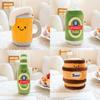 Cartoon Beer Bottle Plush Toy With Pp Cotton Filling For Gift And Collection