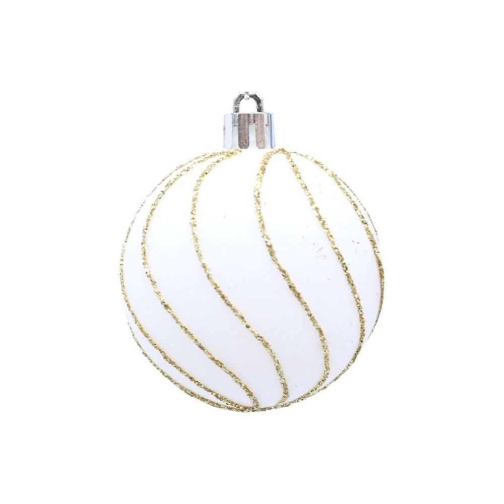 6cm Christmas Balls Set Flocking Xmas Tree Pendants Christmas Spheres Pendant  Party Favors