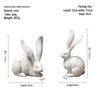 Nordic Cute White Rabbit Resin Figurine - Home Decor & Photo Prop