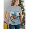 Women's Tee - Iridescent Sea Turtle Graphic, Shimmering Ocean Animal Design for Casual Daily Wear