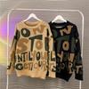 American Style Round Neck Sweater - Autumn/Winter Casual Knitwear for Couples