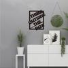 "Piensa Fuera de la Caja" Cartel de Metal Decoración de Pared Moderna Elegante Arte de Pared de Metal Regalo Ideal para Inauguración de Casa Elegante Decoración de Dormitorio