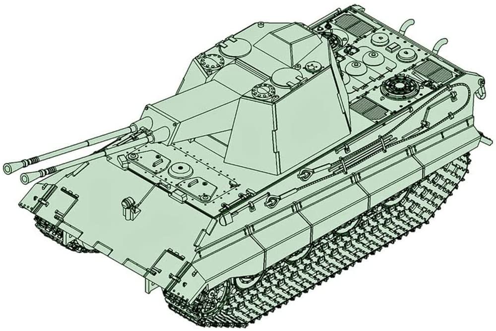 Trumpeter 1/72 German E-75 Anti-Aircraft Tank Plastic Model Kit 07126