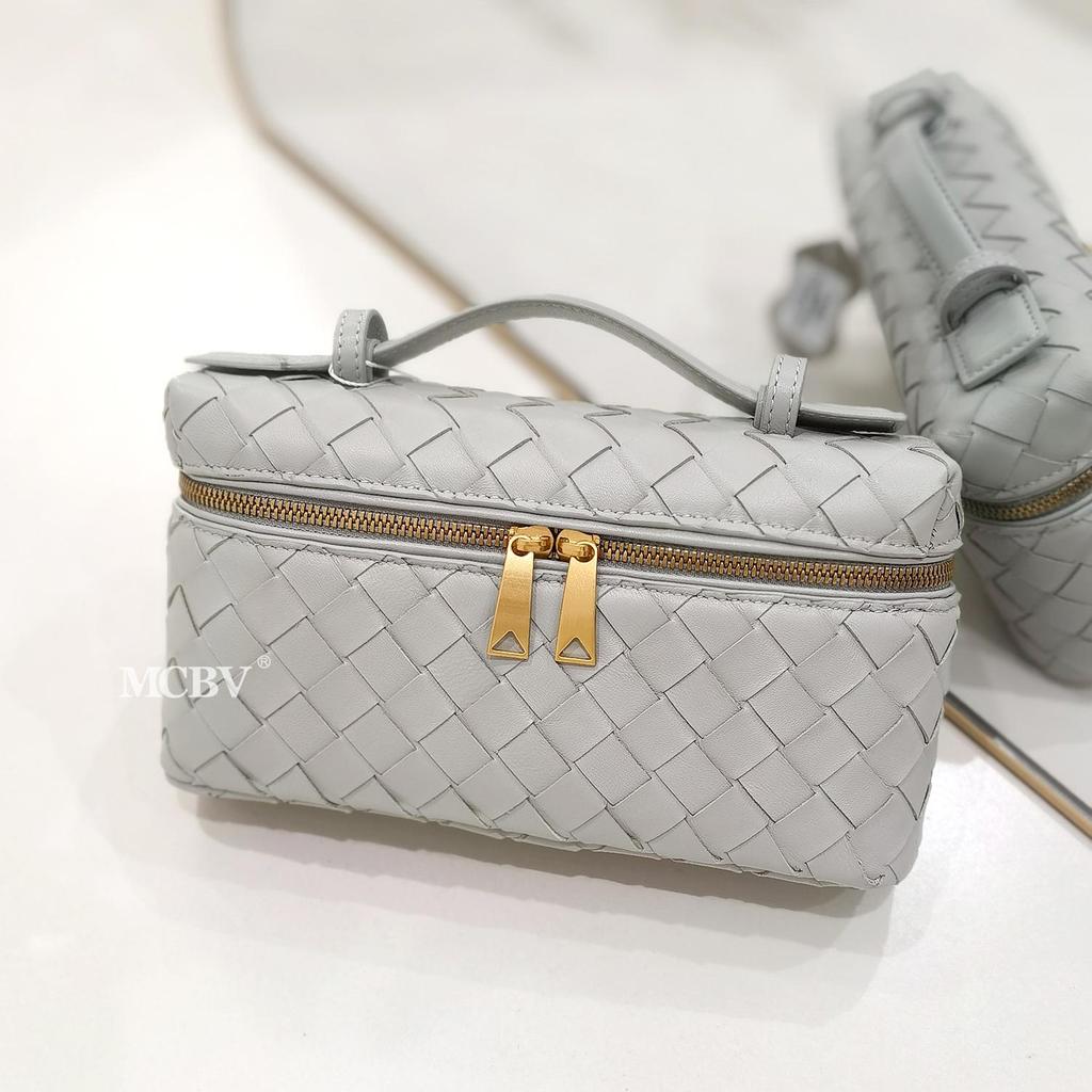 Bolso bandolera de piel de oveja tejida de cuero genuino MCBV 2024 para mujer