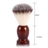 Quick-drying Nylon Hair Wooden Handle Shaving Brush, Rich Lather Barber Salon Tool For Professional Facial Cleaning
