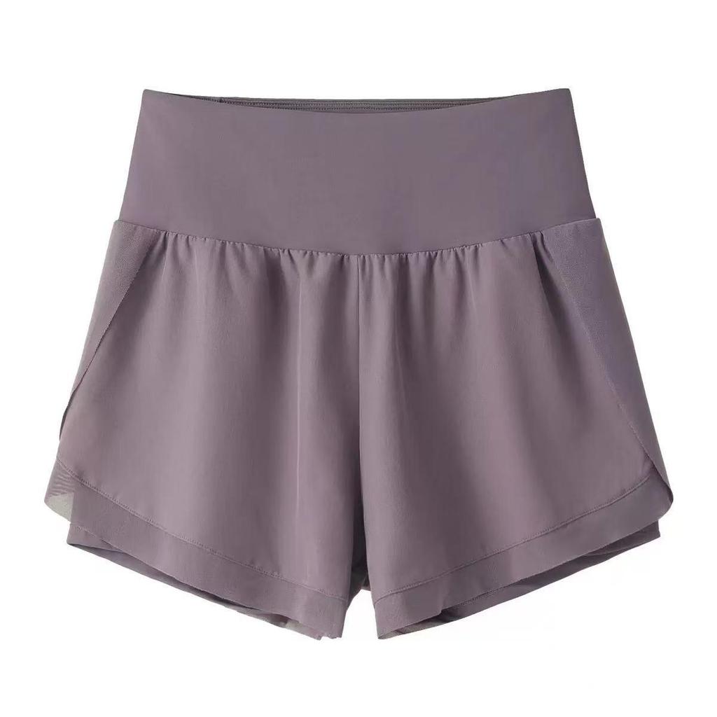 Pantaloncini da Corsa Traspiranti a Vita Alta da Donna con Controllo Pancia