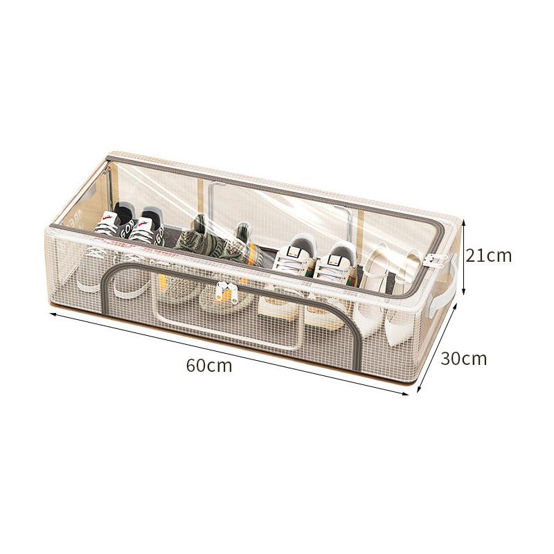 PVC Shoes Storage Bag Dustproof Waterproof Transparent Clothes Storage Box Under The Bed Large Capacity Shoes Storage Rack