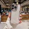 Applicable to iPhone16Promax electroplated blade mobile phone case 13 Apple 15 simple 12 four corners anti-drop transparent case