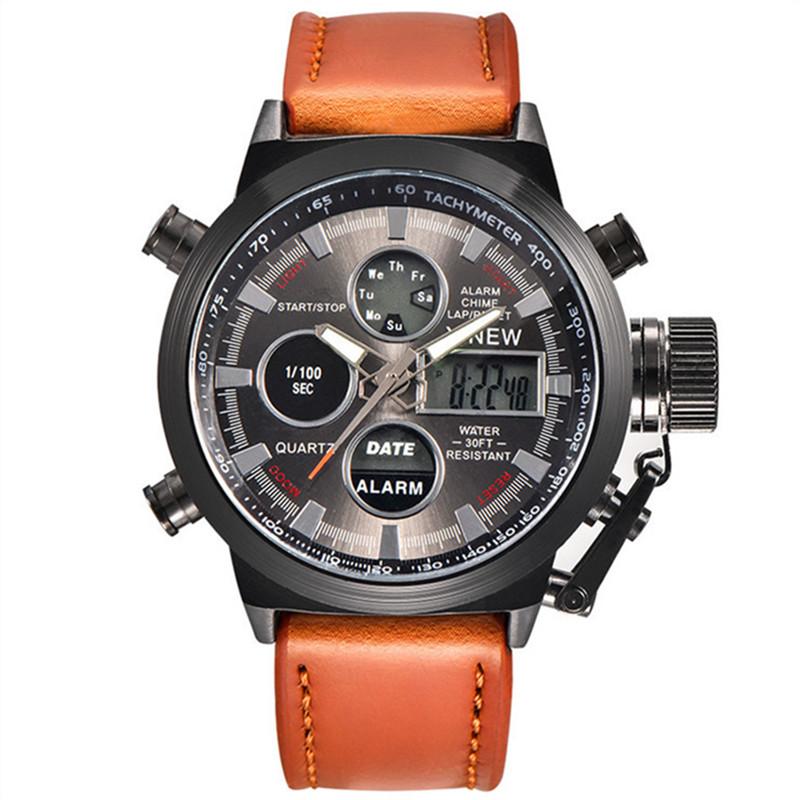 Relogio Masculino Original Big Brand Men Watches Cool Fashion Nylon Band Sport Dual Time Digital Watch Reloj Hombre Montre Homme