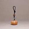 Cliff Cypress Wood Carved Persimmon Ruyi Keychain Pendant - Unisex Cultural Craft