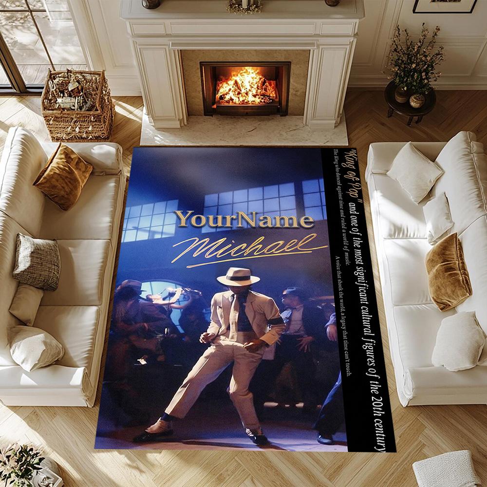 Michael Jackson 162 Customized Name Carpet Perfect for Decorate room Hallway Study room Balcony Anti-slip Rug Anime Office Decor