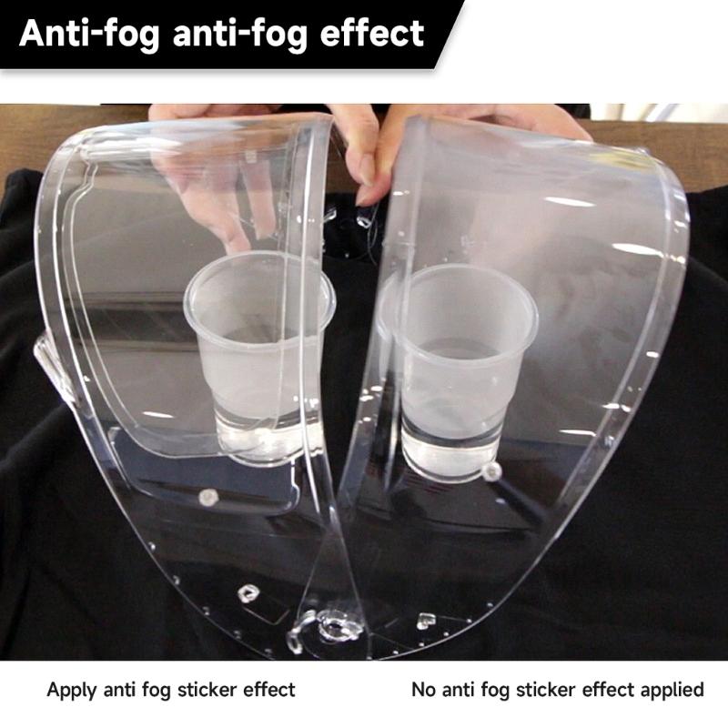 Universal Motorcycles Helmet Shield Anti Fog Film,Clear Visor Lens Insert Fog Resistant Waterproof Stickers Shield