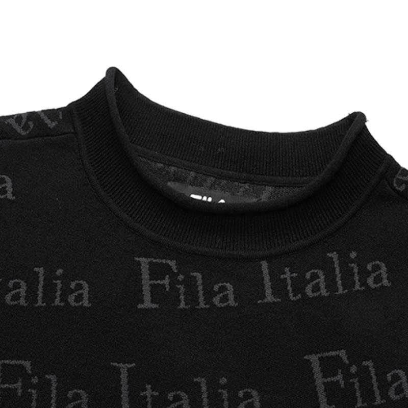 FILA Casual Warm Knitted Sweater Women sweater Black F11W144407FBK