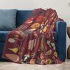 TU Festive Holiday Throw Blanket Cozy Christmas Decor Reversible Flannel Blanket Warm Winter Bedding Gift Idea Home Accent