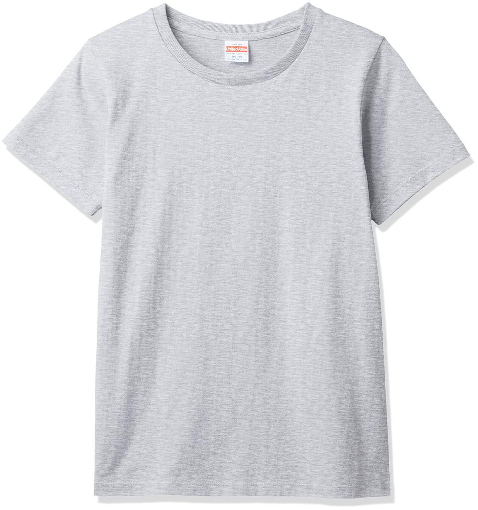 United Athle 5.6oz High-Quality T-Shirt, Girls, 500103, Ash, G-L